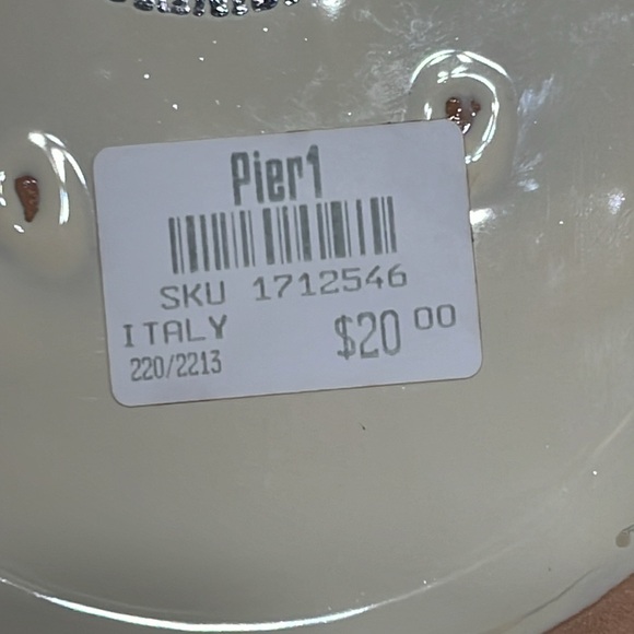 Pier1/Italian iridescent round (9.5) Italian pottery planter mcm NWT - Picture 5 of 9